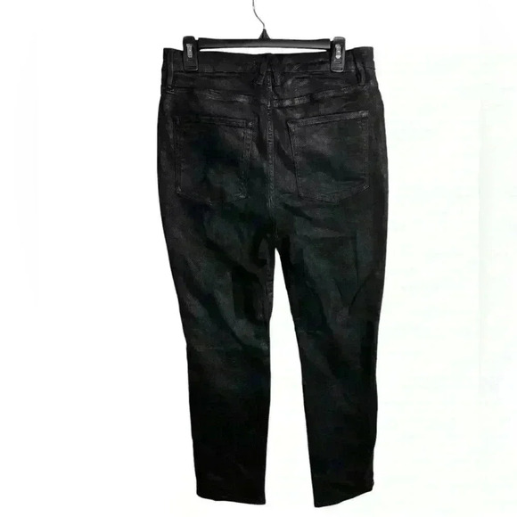 Good American Good Legs Black Coated Skinny Jeans Size 14/32 - Picture 6 of 9